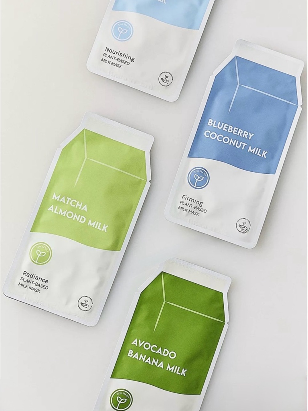 ES Beauty | Plant Based Milk Sheet Mask Pack, NIB